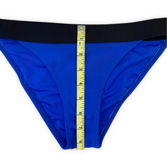 Royal Blue & Black Elasticated Waistband Bottom Swimwear - Picture 3 of 3